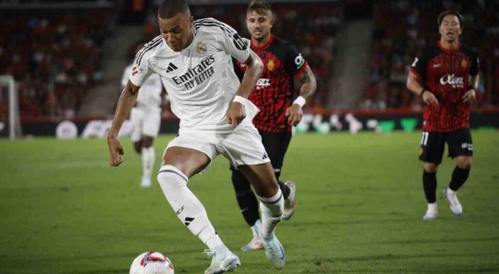 No goal for Mbappe in La Liga debut as Real Madrid draws at Mallorca